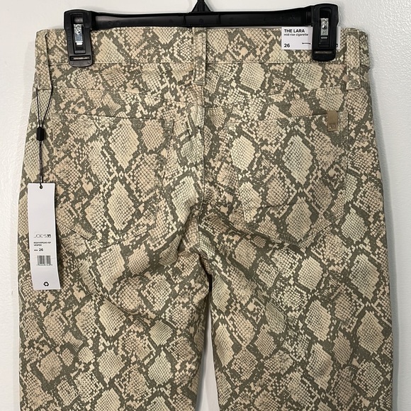 NEW Joe’s Jeans Lara Mid Rise Cigarette Vesper Snakeskin Print Size 26 - Picture 5 of 8